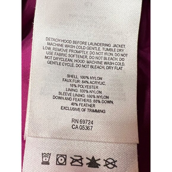 Columbia Faux Fur Hooded Black Down Fill Winter Parka Women's Size Medium - Picture 11 of 11